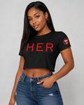 Smart Love HER Black Cropped Tee