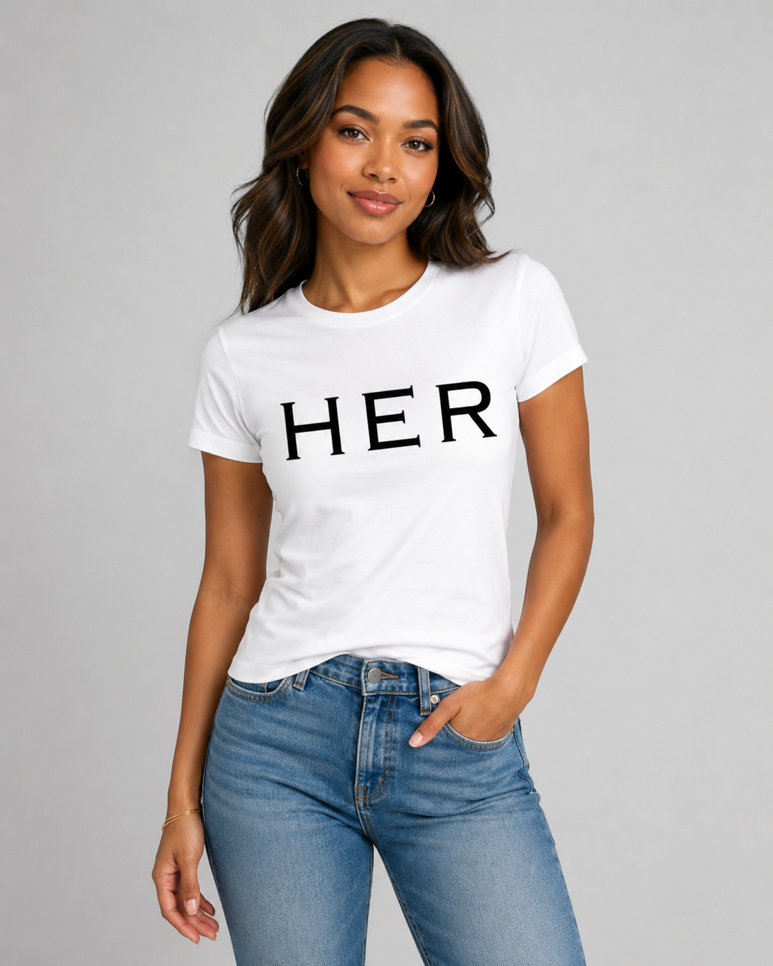 Smart Love HER Black White Tee