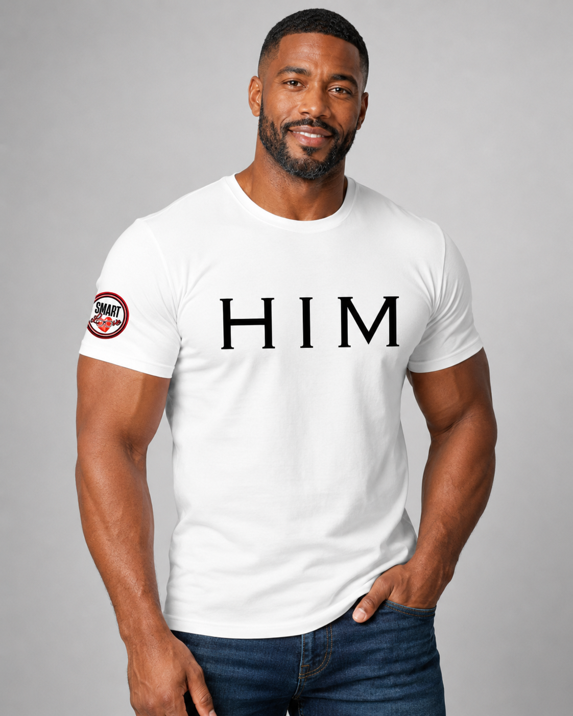 Smart Love HIM White Tee