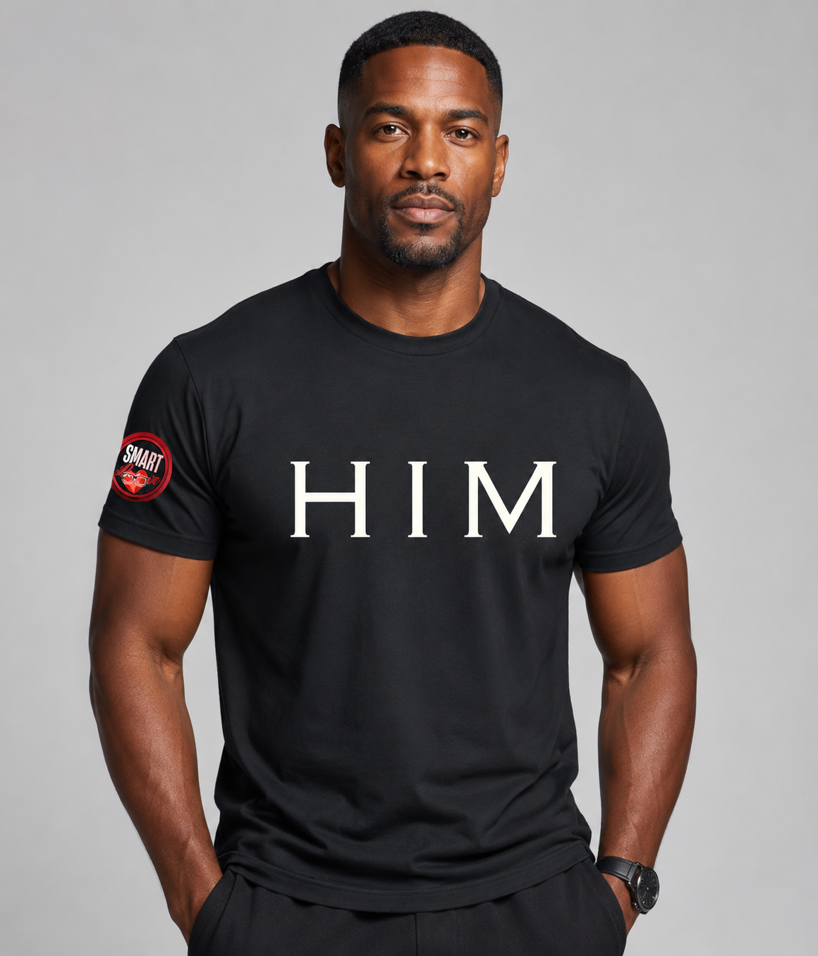Smart Love HIM Black Tee